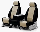 Coverking Custom Seat Covers Leatherette 2-Tone Black-Beige Best fitted for 1989 to 1990 Corvette