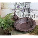 Hanging Birdbath Feeder Cast Iron Patio Garden Yard