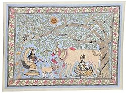 Madhubani Folk Paintings Organic Color Paper 22 x 30 inches