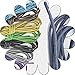 DailyShoes Women's Round Waxed Shoelaces (Ten Pair) (Great for Men's Shoes)
