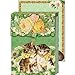 Punch Studio Victorian Kittens Floral Embellish magnet Mini Notepad