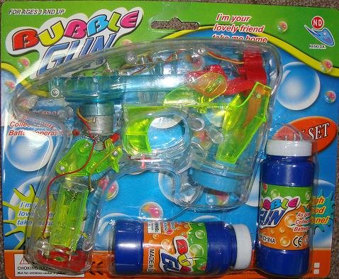 LED Bubble Gun - Funny Play Set - Battery Operated - Background Design may vary