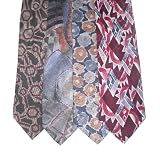 Neck Tie Lot of 4 Mens Art Decor and Geometric Neckties
