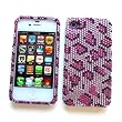 Apple iPhone 4 & 4S Snap-on Protector Hard Case Rhinestone Cover "Bling Bling Pink Leopard" Design