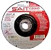 SAIT 20180 Type 27 6-Inch x 1/4-Inch x 5/8-11 11200 Max RPM Grade A24T Edge Depressed Center Grinding Wheels - 10 Pack