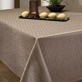 Pebbles 60-Inch-by-84-Inch Tablecloth, LinenPebbles Tablecloth
