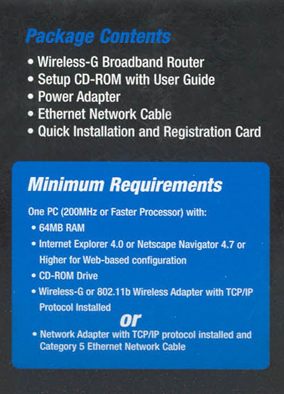 Linksys WRT54G Wireless-G Router image