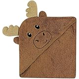 Luvable Friends Animal Face Hooded Towel, Moose