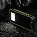 [15000mah Solar Panel Charger with 6LED Flashlight] Hallomall Portable Phone Charger Backup Power Pack, Dual USB Port External Battery Charger for Smart phones Camera and Other 5V USB Devices (green)