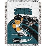 San Jose Sharks NHL Triple Woven Jacquard Throw (044 Series) (36"X46")