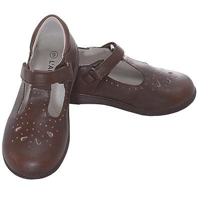 Girls brown dress shoes