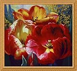 IMAGE OF Tulip Trio Framed Art Print by Elizabeth Horning, 40.95 in. x 37.95 in. Framed