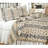 Onasis Natural Floral Cotton Quilt Set