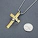 Aoiy Men's Stainless Steel Lord's Prayer Cross Halo Pendant Necklace, 23
