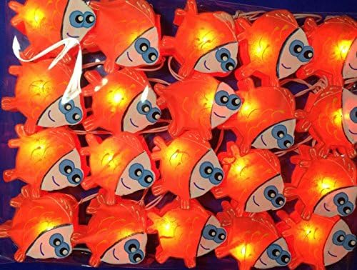1 Set Handmade Lighting String 20 Nemo Fish Lights Hanging Lamp Mixed Colors Home Decoration, Patio, Living Room, Kid Toys, Yard & Garden Indoor Outdoor, Birthday, Christmas, Wedding, New Year, Anniversary, Ceremony, Valentine Party