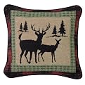 Bear Lodge Reversible Pillow - Deer