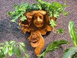 ART NOUVEAU Decorative WALL Plaque PLANTER Pot WEATHERED BRONZE Finish OUTDOOR Indoor GARDEN Statuary CAST CEMENT Made in the USA