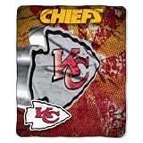 NFL Kansas City Chiefs 50-Inch-by-60-Inch Micro Raschel Plush Throw "Grunge" Design