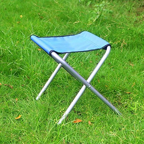 2Pcs Patio Dining Chairs Folded Folding Chair Outdoor Picnic Party Dining Camping Hiking Chairs Colorful (Blue)