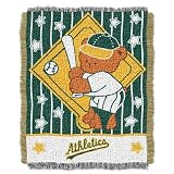 MLB Oakland Athletics 36"x46" Woven Jacquard Baby Throw