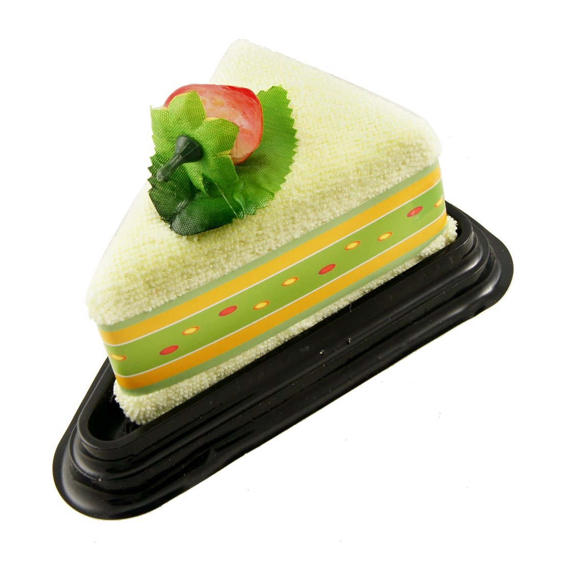 Amico Red Strawberry Detailing Green Triangle Cake Towel Ornament