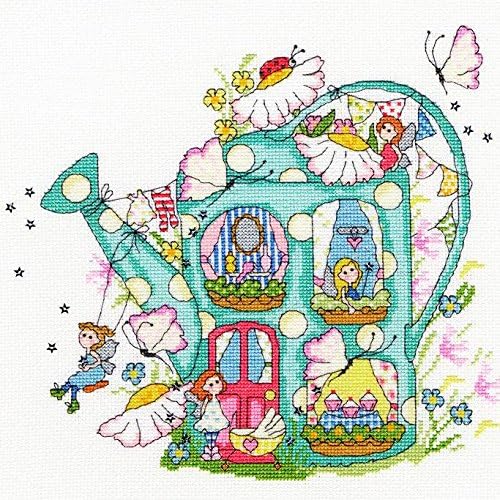 Bothy Threads Fairy Watering Can Cross Stitch Kit