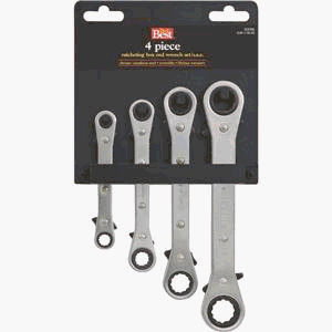 D I B Tool Imports 351390 4-Piece Ratcheting Box End Wrench Set by 