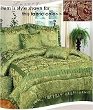 7pc Luxury Burgundy King Size Jacquard Comforter Bed in a Bag Set