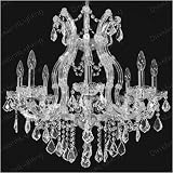 Chandelier 30% Lead Crystal Maria Theresa Collection # El280026a Size W26 X H 26, Lights # 9