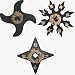 Pack of 6 ninja stars (Practice throwing stars - Rubber) - toy weapons