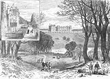 LINCS:Grimsthorpe Castle,Lincolnshire,old print,1881