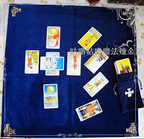 Altar Tarot Table Cloth Tablecloth Decor Divination CARDS Wicca Tapestry Cross b2 Blue