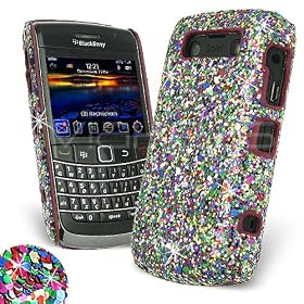 Femeto Disco Extreme Sparkle Glitter Back Cover Case for BlackBerry Bold 9700 / 9780 with Screen Protector