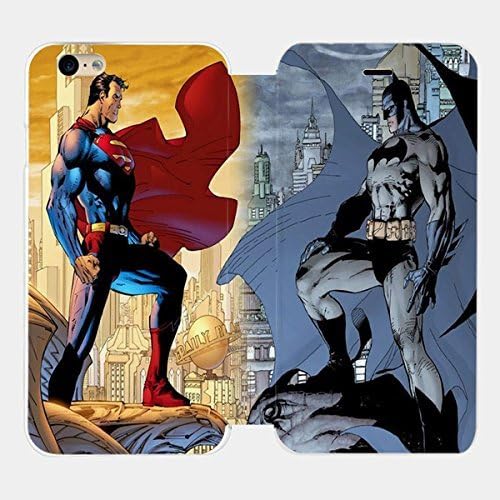 Superman Vs Batman Superhero Custom Flip Cover for Iphone 6 and Iphone 6 Plus (Flip Cover iPhone 6 plus)