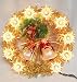 7" Lighted Gold Tinsel Wreath Christmas Tree Topper - Gold Lights
