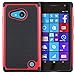 Microsoft Nokia Lumia 730/735 Case - Armatus Gear (TM) Slim Defender Hex Grid Hybrid Armor Case Impact Resistant Protector Cover for Nokia Lumia 730 / Lumia 735 - Red/Black