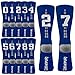 ChalkTalkSPORTS Custom Team Number Socks | Youth & Adult Athletic Performance Socks | Blue | Choose Your Number