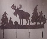 Lawn Ornaments Outdoor Rusted Metal Moose Coat Hanger