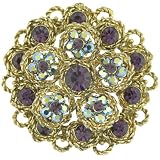 Pugster Filigree Flower Brooch