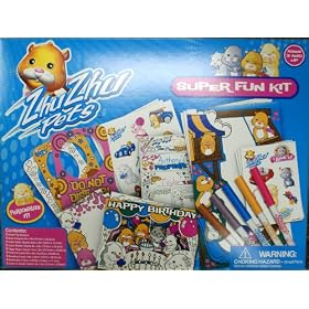 Zhu Zhu Pets Activity Set Super Fun Kit 36 Pieces!