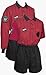 Pro CoolWick Soccer Referee Red Stripe Shortsleeve Shirt