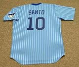 RON SANTO Chicago Cubs Majestic Cooperstown THROWBACK Away Baseball Jersey, Large