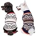 Blueberry Pet Nordic Pattern Inspired Fair Isle Black and White Snowflakes Dog Sweater, Back Length 14