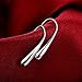 Minkang Fashion Jewelry 925 Solid Silver Teardrop Hoop Earrings