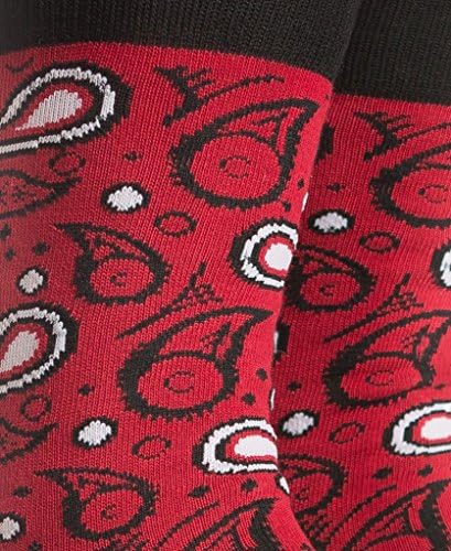 Rock the Socks Men's Blood Medium-Large Red, Black, White Socks