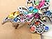Alilang Silvery Tone Rainbow Multi Colored Rhinestone Butterfly Insect Bug Wings Brooch Pin