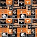 60'' Wide Collegiate Fleece University of Texas Blocks Fabric By The Yard