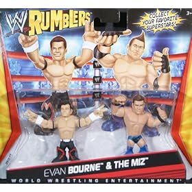  EVAN BOURNE & THE MIZ - WWE RUMBLERS TOY WRESTLING ACTION FIGURES