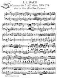 Bach J.S. Concerto No. 3 in D Minor after A. Marcello Oboe Concerto (Arr. for Piano Solo by J.S. Bach): Instantly download and print sheet music