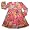 Lipstik - Girls Long Sleeve Floral Dress,Raspberry, Multi (Size 6X)